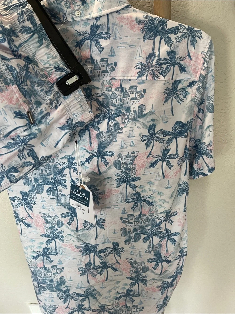 2 Piece Cabana Set - Beach Buttondown &  Swim Shorts